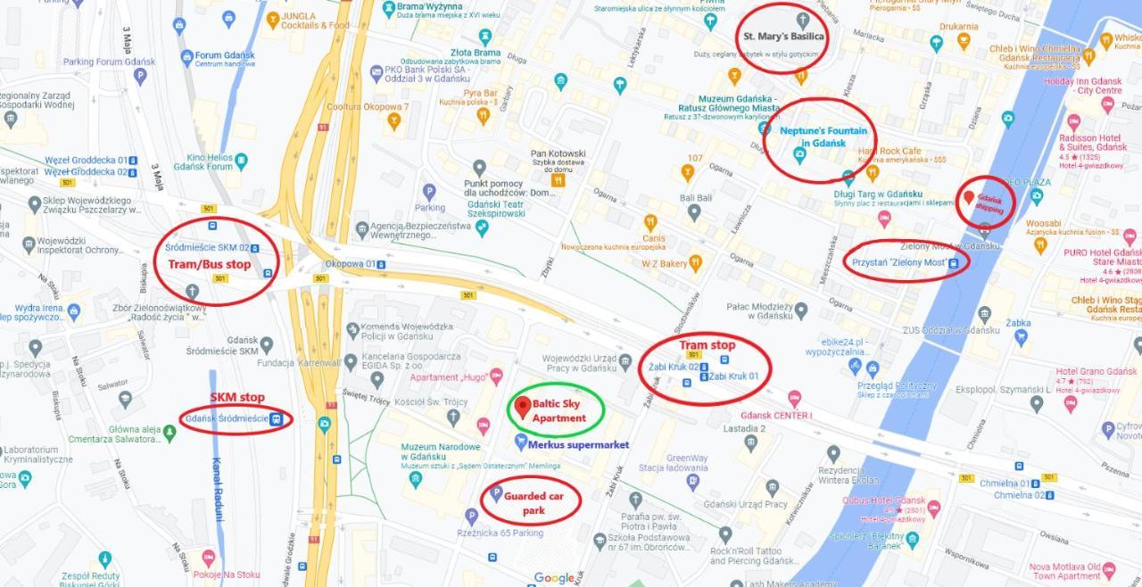 Baltic Sky Apartment 格但斯克 外观 照片